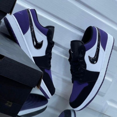 Air Jordan 1 Low Purple Sneakers