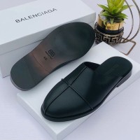 Balenciaga Black Leather Half Shoe