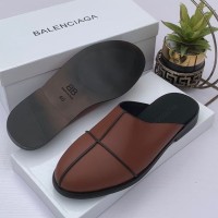 Balenciaga Brown Leather Half Shoe