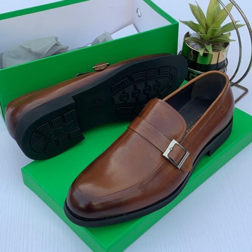 Clark’s Leather Side Buckle Corporate Shoe