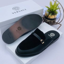 Versace Leather Suade Half Shoe