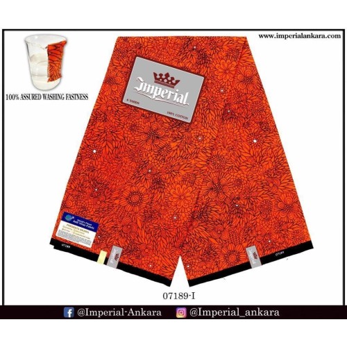 Red Blossom Imperial Fabric