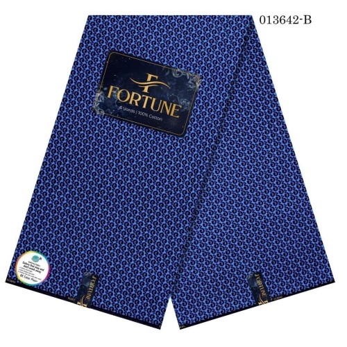 Blue colored Print Fortune Fabric