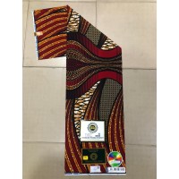 African Print High Target Fabric - Brown Pattern