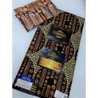 Horizon D'Afrique Brown Ankara - 6 Yards