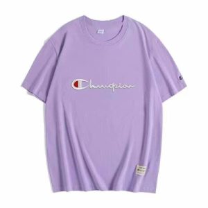 Men's Casual Champion T-Shirt- Purple