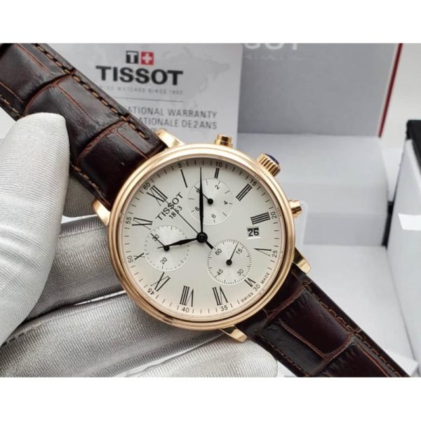 Men's Quartz Stylish Luxury Watch- Coffee Brown