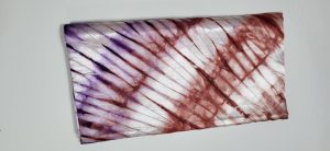 2-Toned Adire Silk- Purple/Brown 09