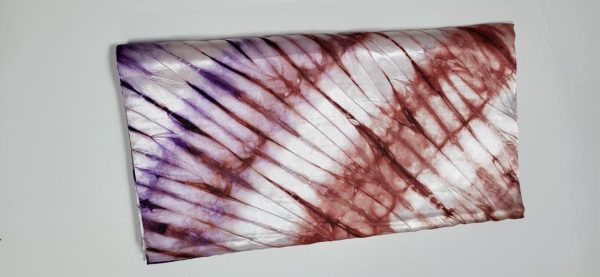 2-Toned Adire Silk- Purple/Brown