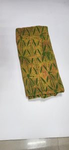 Adire Crepe Fabric- Green/Yellow