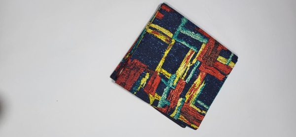 Segi Holland Pure Cotton Ankara fabric- Blue/Yellow