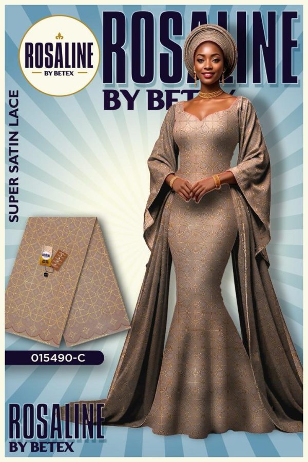 Roseline Gold Super Satin Lace