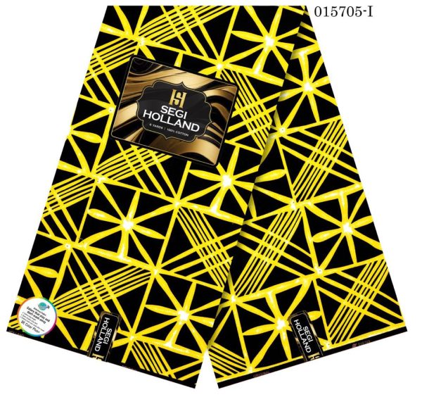 Segi Holland Pure Cotton Ankara fabric- Yellow