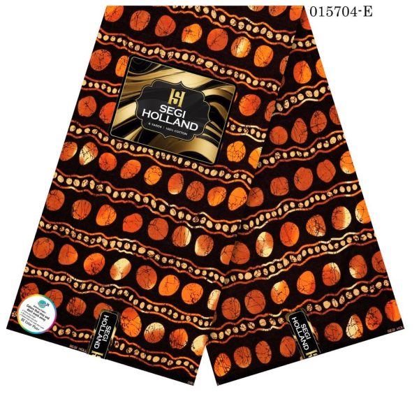Segi Holland Pure Cotton Ankara fabric- Orange