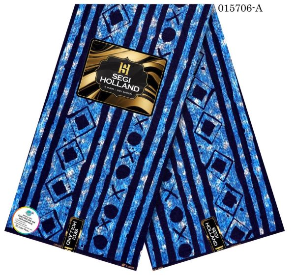 Segi Holland Pure Cotton Ankara fabric- Blue