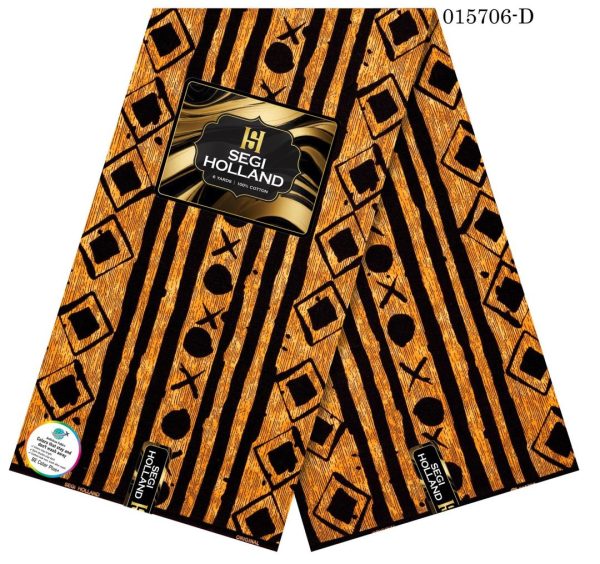 Segi Holland Pure Cotton Ankara fabric- Brown
