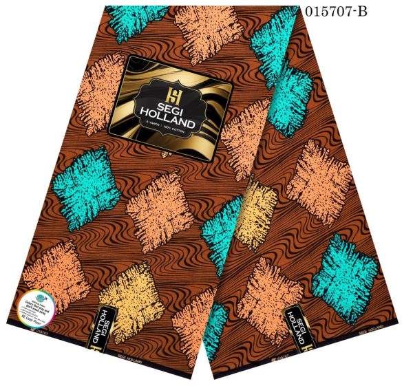 Segi Holland Pure Cotton Ankara fabric- Brown