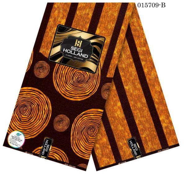 Segi Holland Pure Cotton Ankara fabric- Brown