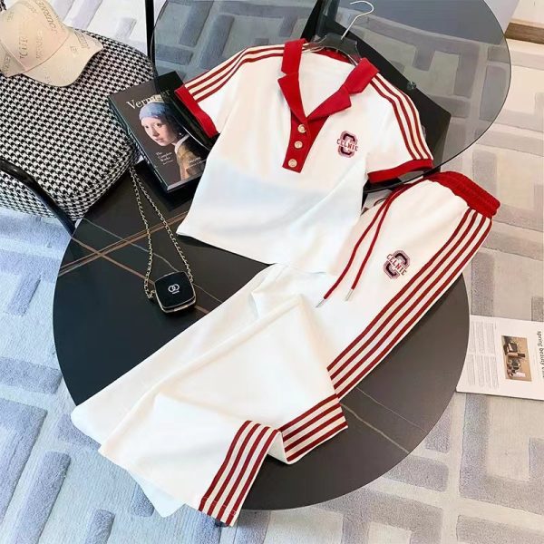 White & Red Kids 2 Piece