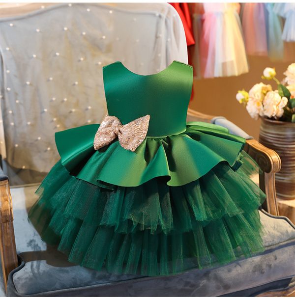 Green Ball Dress For Kids