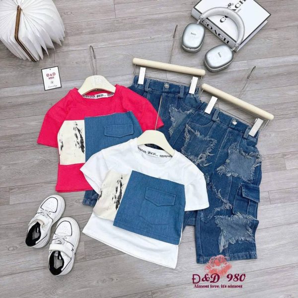 Girl's Jeans Set with T-shirt