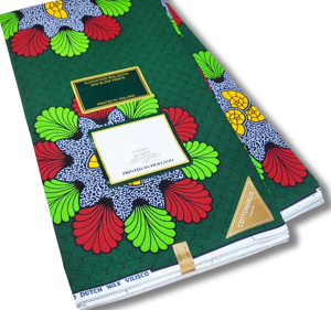 Dutch Hollandaise Wax Fabric- Green
