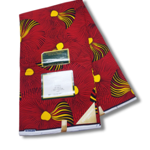 Dutch Hollandaise Wax Fabric- Red