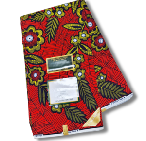 Dutch Hollandaise Wax Fabric- Red