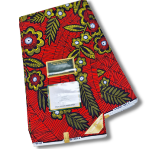 Dutch Hollandaise Wax Fabric- Red