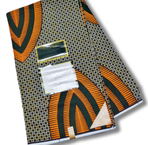 Dutch Hollandaise Wax Fabric- Orange