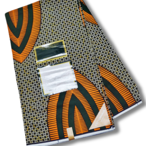 Dutch Hollandaise Wax Fabric- Orange