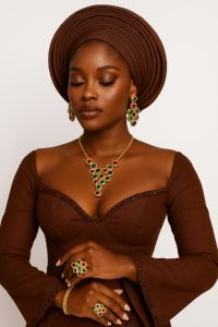 Beautifully Stoned Gold Jewelry Set
