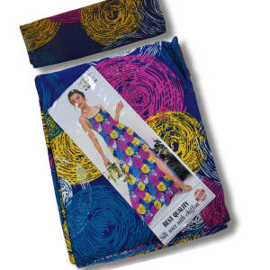Silk and Chiffon Fabric- Blue