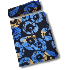 Silk and Chiffon Fabric- Blue