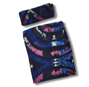 Silk and Chiffon Fabric- Blue