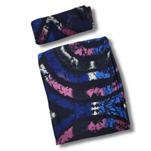 Silk and Chiffon Fabric- Blue