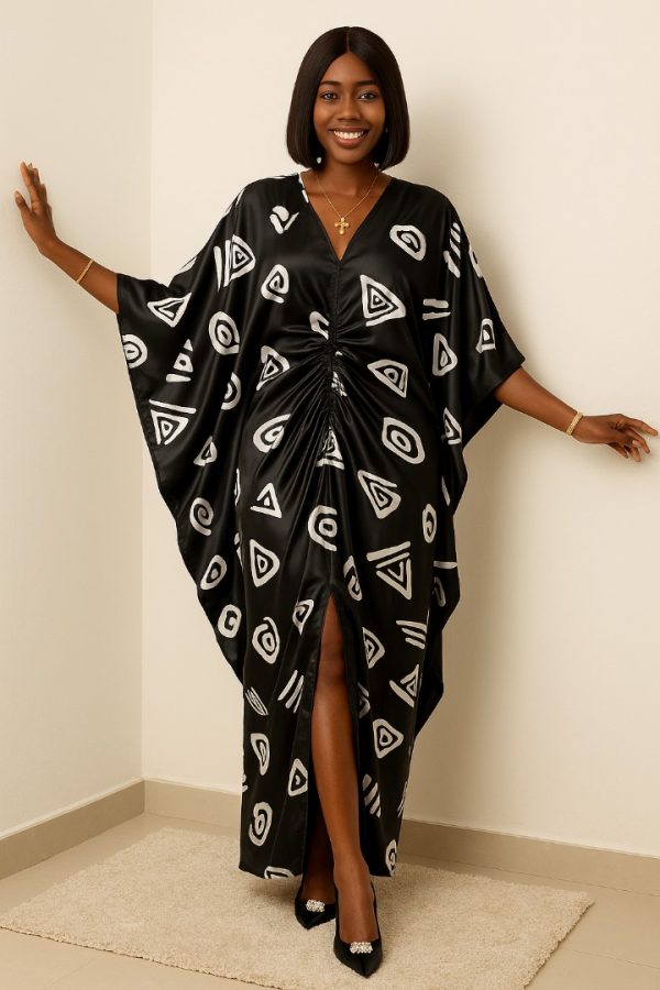 Silk and Chiffon Fabric- Black