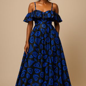 Silk and Chiffon Fabric- Blue