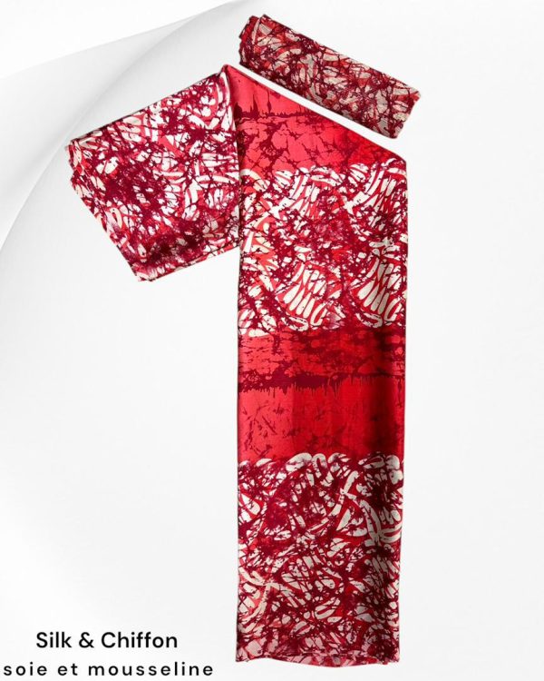 Silk and Chiffon Fabric 005