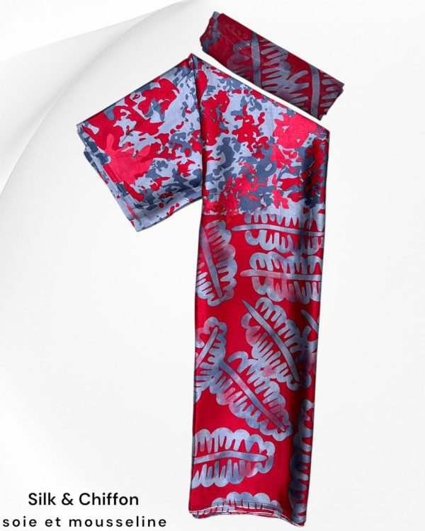 Silk and Chiffon Fabric 008