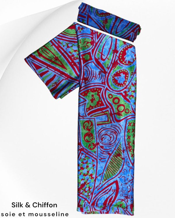 Silk and Chiffon Fabric 009