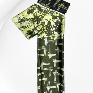 Silk and Chiffon Fabric- Green