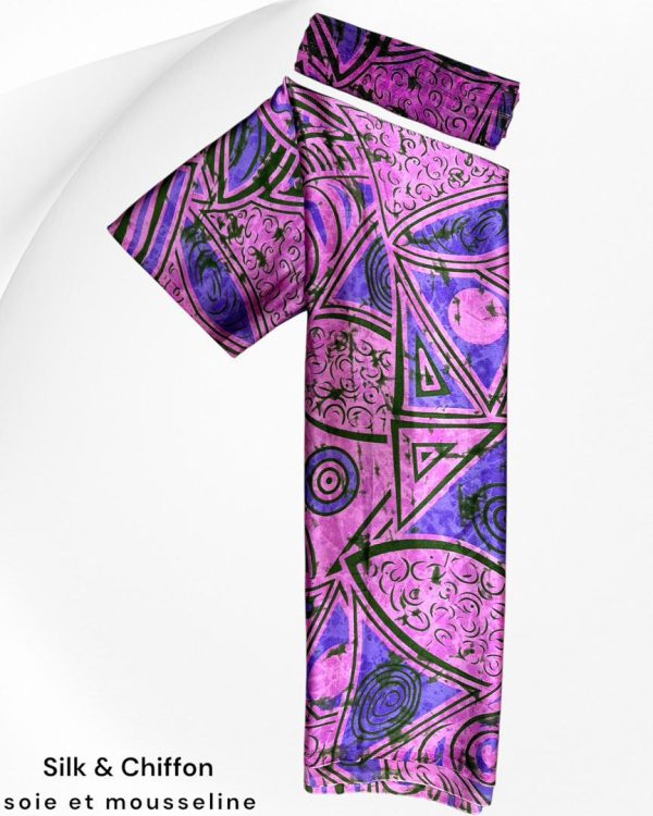 Silk and Chiffon Fabric 019