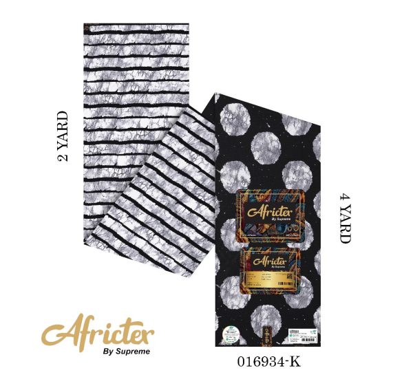 Africtex Ankara Fabric- Black