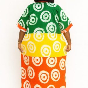 Itoro Collar-neck Ankara Free Dress