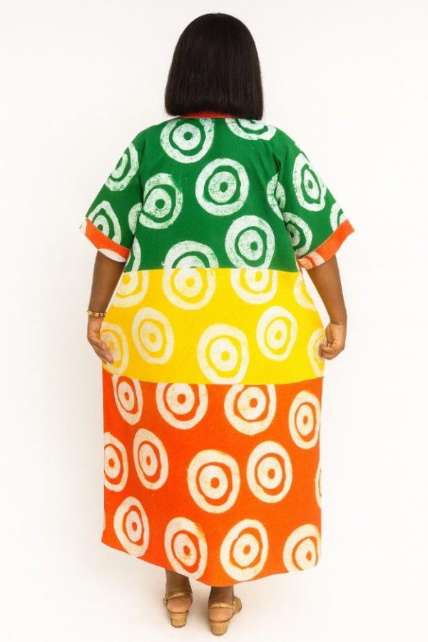 Itoro Collar-neck Ankara Free Dress