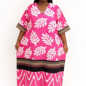 The Asake Pink Ankara Dress