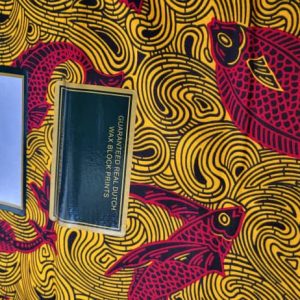 Dutch Hollandaise Wax Fabric 73- Red