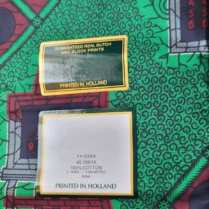 Dutch Hollandaise Wax Fabric 69- Green