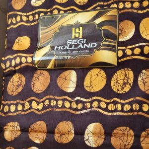 Segi Holland Pure Cotton Ankara fabric 61- Brown
